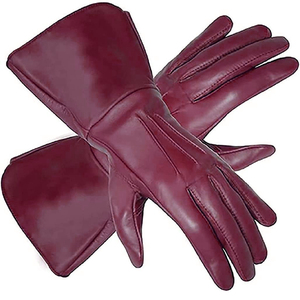 Gants en cuir de mouton véritable pour hommes, de haute qualité, à doigts entiers, compatibles avec les écrans tactiles, chauds, décontractés, à la mode, pour l'automne et l'hiver, unisexes - Product Image 3