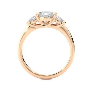 Bague de luxe en or 18 carats avec diamant naturel 1,41 carat taille ronde, bijou de fiançailles et de mariage pour femme - Product Image 2