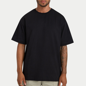 Camisetas de Hombre de Alta Calidad, Personalizadas, Vintage, Lisas, de Verano, Manga Corta, Lavado Ácido, Casuales, de Algodón Grueso, con Estampado Puff - Product Image 1