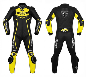 Traje de Carreras Personalizado para Hombre en Cuero Vacuno/Canguro, Mono de Una Pieza con Armadura de Nivel 2 CE, Hecho a Medida, Protección OEM - Product Image 1