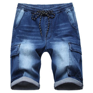 Street Wear <b>Men's</b> Denim <b>Shorts</b> Fashion Stretch Causal Canvas Fabric High Street <b>Lightweight</b> Oem Service Denim <b>Shorts</b> For <b>Men</b> - Product Image 1