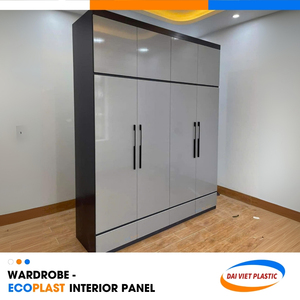 Armoire gris brillant de haute qualité Panneau intérieur en PVC Nouveau matériau tendance par la principale usine du Vietnam - Product Image 1