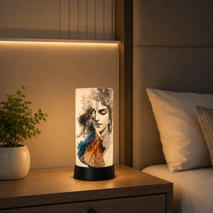 Radha Krishna LED Night <b>Lamp</b> Acrylic Spiritual Table Light <b>USB</b> Touch Decorative Bedside Janmashtami Diwali Gift Home Temple Room - Product Image 3