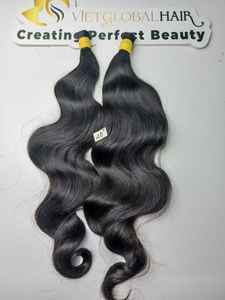 Pelo de onda de cuerpo a granel vietnamita crudo de alta calidad tendencia doble dibujado Super doble dibujado para trenzar precio al por mayor - Product Image 2