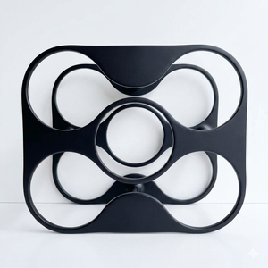 Unique Wine Rack 3 Bottle Capacity Minimalist Design Home Furniture Display Stand <b>Freestanding</b> Geometric Wine Bottle Holder - Product Image 4