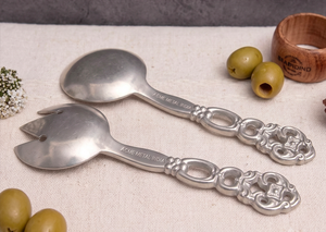 Royal Victorian Cutwork <b>Salad</b> Servers Stainless Steel Mirror Silver <b>Salad</b> <b>Tools</b> For Household Hotel Restaurant Catering Events - Product Image 3