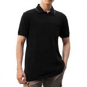 Camiseta Polo Personalizada para Hombre, Bordada, Manga Corta, 100% Algodón Piqué, Transpirable, Color Sólido, Informal, Servicio OEM, MOQ Bajo, Precio Bajo - Product Image 3