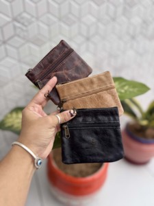 Porte-monnaie en cuir véritable pour femme, élégant et tendance, petit portefeuille unisexe en cuir véritable, porte-cartes, offre spéciale - Product Image 1