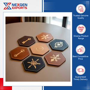 Increíble Oferta en Posavasos de Cuero PU Antideslizantes de Estilo Vintage de Excelente Calidad para Bebidas de Café a Precio de Mercado con Descuento - Product Image 2