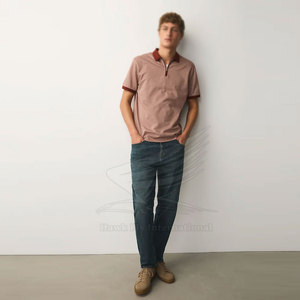 2026 Best Selling Men's Straight Mid-Rise Lightweight Casual Jeans <b>Pant</b> Custom Logo 100% Cotton Eco-Friendly Breathable for - Product Image 4