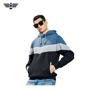 Sweat à capuche pour homme en molleton 100 % coton respirant avec logo frontal, manches longues, décontracté, avec poche - Product Image 4