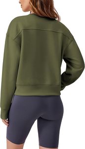 Sweat-shirts tendance pour femmes, fabriqués en usine au Bangladesh, coupe ample, manches longues, crop top confortable et stylé - Product Image 5