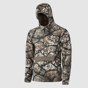 Sweat à capuche zippé camouflage style streetwear euro-américain pour homme, en coton épais, coupe oversize, délavé à l'acide, avec logo brodé personnalisé - Product Image 4