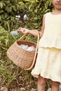 Panier en osier avec deux poignées jointes, fait main, panier de rangement, vente en gros, écologique, fabriqué au Vietnam, prêt à être expédié. - Product Image 4