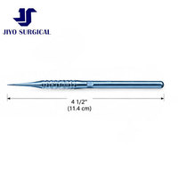 Pinces à suture D&K 4 1/2 pouces, tiges droites 0,12 mm, 1x2 dents, plateformes de ligature 6,0 mm, poignée ergonomique ronde en titane
