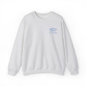 Sudadera de cuello redondo bordada Cousins Beach, unisex, de corte holgado, tejida en algodón, estilo casual para verano y streetwear. - Product Image 5