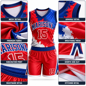 Uniforme de basket-ball sublimé personnalisé pour femmes, ensemble de maillot et short respirant et léger, vêtements d'équipe personnalisés, marque privée OEM - Product Image 3