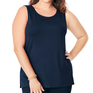 Camisetas sin mangas blancas y negras al por mayor, camisetas sin mangas de calidad de exportación, camisetas sin mangas informales para mujer de talla grande, camisetas sin mangas de diseño personalizado directo de fábrica - Product Image 5