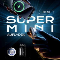 Chargeur de voiture LISEN 36W en alliage, charge ultra-rapide en 35 min, double USB-C, adaptateur allume-cigare 12V pour iPhone 18 17 16e 15 Pro Max Samsung