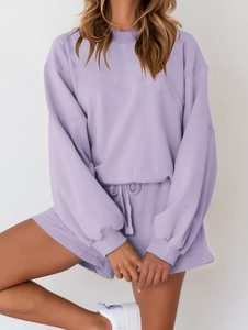 Conjunto de Sudadera y Pantalones Cortos Bordados Casuales de Primavera, Transpirables, de Primera Calidad, para Mujer, Talla Grande, Diseño Personalizado - Product Image 3