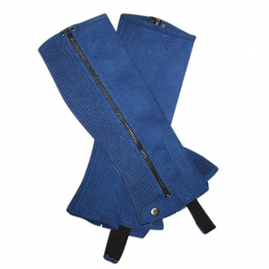 Professional Horse Riding <b>Half</b> <b>Chaps</b> – Adjustable Leather & Synthetic Leather Riding Leg Protection Gear - Product Image 3