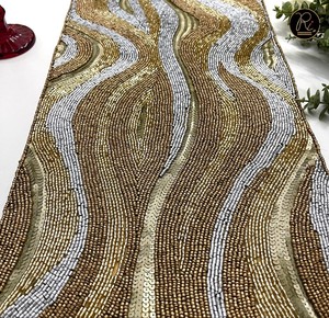 Admirable Design Beaded <b>Table</b> <b>Runner</b> Decoration For <b>Dining</b> <b>Table</b> In Occasion Like Wedding Party Festival Buy Bulk Price - Product Image 4