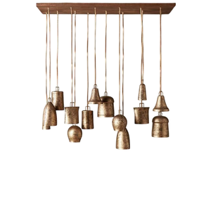 Wholesale Vintage Brass Christmas <b>Bells</b> Set Shabby Chic Distressed Gold Hanging <b>Cow</b> <b>Bells</b> with Rope for Holiday Farmhouse Home - Product Image 3