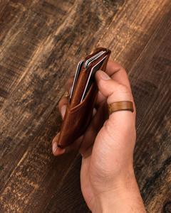 <b>RFID</b> Blocking Leather <b>Card</b> Holder Custom Logo Minimalist Credit <b>Card</b> Case Men's Front Pocket <b>Wallet</b> LNCR-0022 - Product Image 2