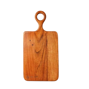 Tabla de cortar rectangular de madera Me Casa con mango para preparar alimentos, cortar verduras y frutas - Product Image 1