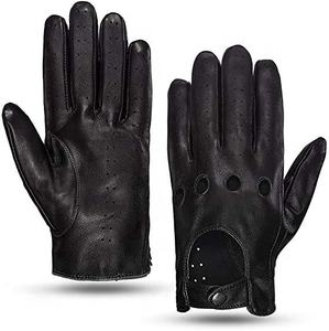 Guantes de Conducción de Cuero para Hombre con Pantalla Táctil, Dedos Completos, Piel de Cabra, Forro de Seda, la Mejor Calidad a Precios Razonables - Product Image 3