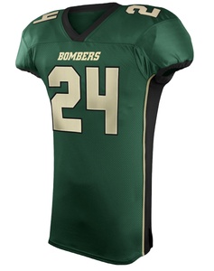 Maillot de football américain en gros unisexe, sublimation verte, 100% polyester, sans manches, grandes tailles, haute qualité - Product Image 1