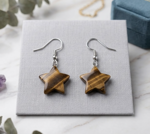 Pendientes de Aro con Ojo de Tigre Modernos para Mujer, Ideales para Bodas y Regalos - Product Image 3