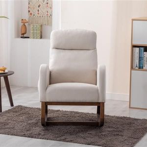 Poltrona a dondolo confortevole in stile relax per soggiorno con gambe in metallo, arredamento per interni, ideale per centri commerciali - Product Image 3