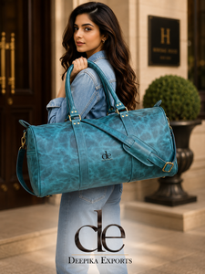 Nueva Llegada, Bolsas de Viaje de Cuero Crunch, Multiusos, Hechas a Mano, Unisex, Bolsa de Viaje Grande, Multiusos, Elegante Bolsa de Lona - Product Image 6