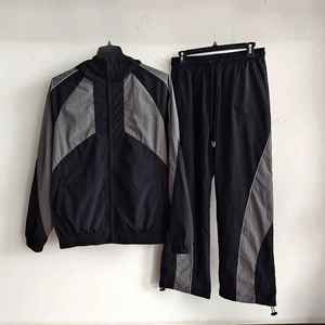 Pink Black Two Piece Men's Summer Outerwear <b>Set</b> Hooded Windbreaker Jacket Shorts Breathable Quick Dry Casual Sports Color - Product Image 5