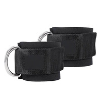 Sangles de cheville rembourrées en néoprène respirantes et antidérapantes, réglables pour la fixation sur les appareils de fitness, manchons de compression pour les jambes et les fessiers