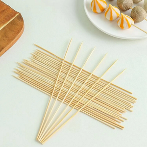Brochettes de barbecue en bambou jetables, bâtonnets naturels pour la cuisson en extérieur, utilisation sur grill, matériau durable et écologique, manche en bambou - Product Image 6