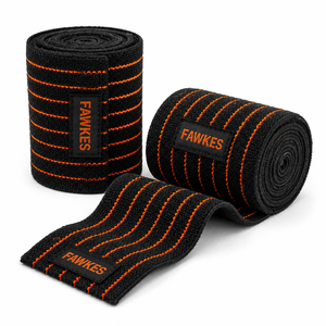 Bandes de genou FAWKES Sports FK-KS-001 de qualité supérieure pour entraînement croisé, haltérophilie, gym, compression, durables, respirantes, unisexes - Product Image 1