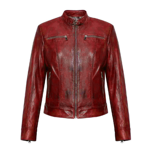 Women's Genuine Leather Outdoor Jacket Autumn Waterproof Breathable High Quality Made in Pakistan - Product Image 6