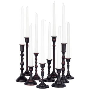 Portavelas de metal de diseño moderno con acabado negro para cenas románticas a la luz de las velas, decoración del hogar y bodas. - Product Image 3