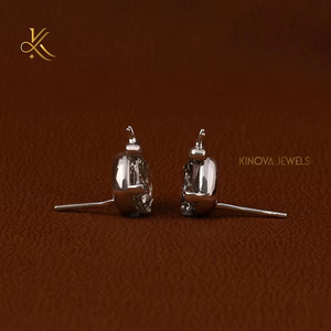 Pendientes de Oro de Lujo con Moissanita para Mujer, 4.5-5.4 TCW, con Halo, Baño de Rodio, Platino y Oro Rosa, Joyería Elegante para Boda - Product Image 5