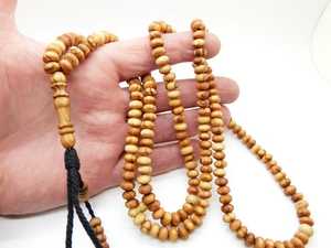 Tasbih Ecológico de Madera Redonda Pulida para Decoración Religiosa del Hogar - Product Image 1