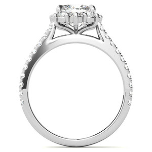 แหวนแต่งงาน/หมั้นเพชรทรงคุชชั่นสีเหลืองน่ารัก ประดับเพชรแล็บโกรว์ 14K/18K ทองคำขาว รับรองโดย IGI - Product Image 3