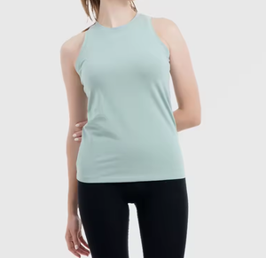 เสื้อกล้ามสีเขียวเซจสำหรับผู้หญิง แบบไม่มีแขน สกรีนโลโก้ได้ ระบายอากาศได้ดี ทรงเข้ารูป เสื้อกั๊กฤดูร้อน รับผลิตตามสั่ง ขายส่ง - Product Image 6