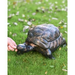 Sculpture de tortue décorative grandeur nature en bronze, technique de moulage à la main, ornement de tortue vintage, pour montage au sol, fournitures de jardin - Product Image 4