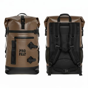 Mochila enrollable impermeable de cuero genuino de alta calidad, mochila de viaje de gran capacidad para portátil, mochila informal de negocios para exteriores para hombre - Product Image 2