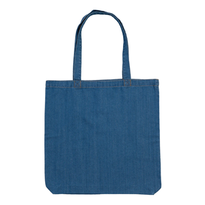 Bolsos Tote de Mezclilla Negra de Algodón, Bolsos Shopper de Mezclilla Negra Lavada al por Mayor - Product Image 3