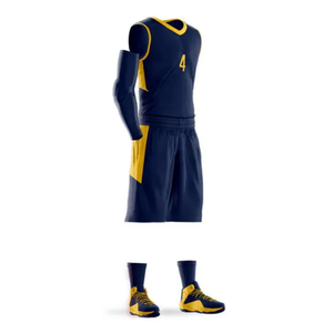 Conjunto de Uniforme de Baloncesto Sublimado Personalizado, Camiseta sin Mangas y Pantalones Cortos para Hombre, Kit de Equipo - Product Image 4
