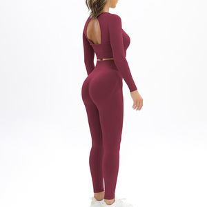 gym sessions wear yoga <b>exercise</b> set for Women 2-Piece Sports Bra and Leggings Women's Sets Activewear Custom Logo OEM - Product Image 5