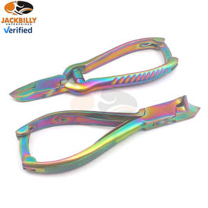 Coupe-ongles en titane multicolore arc-en-ciel avec ressort cylindrique en forme de lune, robuste, pour ongles épais et durs - Product Image 2